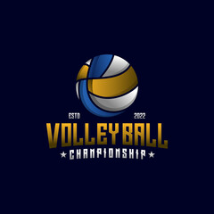 Fototapeta premium Volleyball logo vector design template