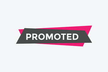 promoted button. Promoted speech bubble. label sign template
