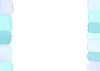 Obraz premium 水彩フレーム3左右フレーム 青色Ver