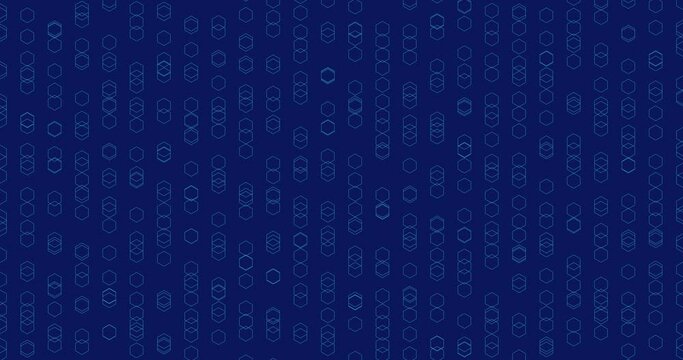 Abstract background loop with geometric element floating and oscillating. Blue background in loop with texture pattern in motion.