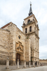 Fototapeta na wymiar View at the Cathedral of Saint Justus in the streets of Alcala de Henares - Spain