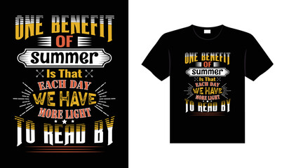 Summer colorful lettering vintage typography vector T-shirt design