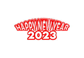 Happy new year 2023 logo, banner, t shirt design template