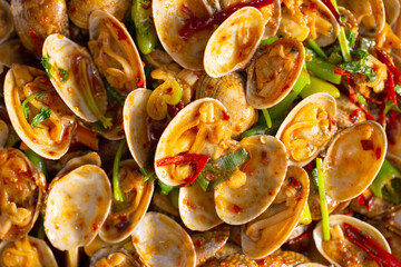 Stir-fried Seafood and clam Vegetables