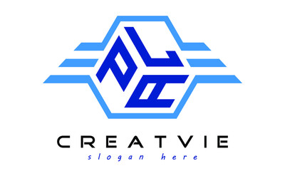 PLA three letter geometrical wings logo design vector template. wordmark logo | emblem logo | monogram logo | initial letter logo | typography logo | business logo | minimalist logo | - obrazy, fototapety, plakaty