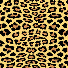 Leopard, cheetah and jaguar print seamless pattern.  Animal skin print seamless pattern design.