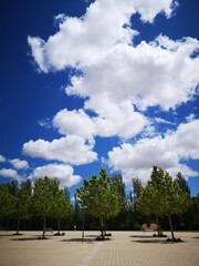Fototapeta na wymiar clouds in the sky of Mostoles Madrid Spain