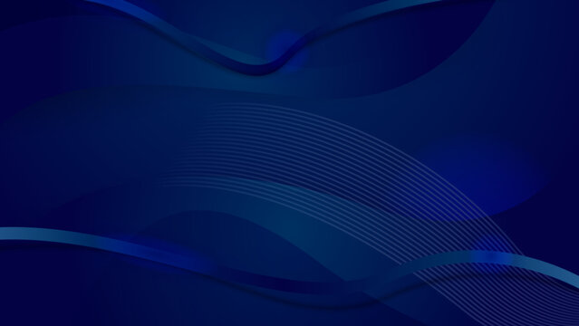 Dark blue abstract background. Vector illustration for presentation design. Can be used for business, corporate, institution, party, festive, seminar, talk, flyer, texture, wallpaper, and pattern. © Roisa