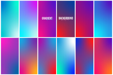 set of colorful Gradient background
