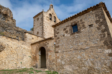 Fototapeta na wymiar iglesia de San Miguel, Chaorna, Soria, comunidad autónoma de Castilla y León, Spain, Europe