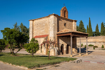 Ermita de Nuestra Sra. de la Soledad, s. XVI, Berlanga de Duero, Soria,  comunidad autónoma de Castilla y León, Spain, Europe - obrazy, fototapety, plakaty