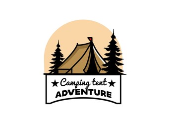 Big camping tent illustration design