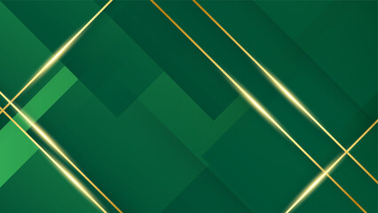 Luxury green gold abstract background. Vector illustration for presentation design. Can be used for business, corporate, institution, party, festive, seminar, flyer, texture, wallpaper, and pattern.