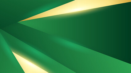 Luxury green gold abstract background. Vector illustration for presentation design. Can be used for business, corporate, institution, party, festive, seminar, flyer, texture, wallpaper, and pattern.