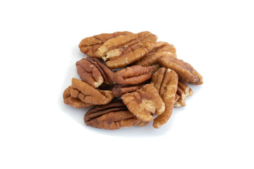 pecans isolated on white background