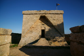 Castillo de n'Amer, siglo XVII. Punta de N' Amer.Son Servera.Mallorca.Islas Baleares. España.