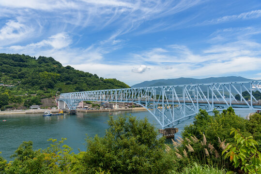 Coastal scenery of the Seto Inland Sea, Tobishima Seaway View from KamiKamagari Island toward ShimoKamagari Island