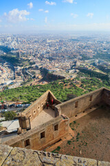 Fototapeta premium Panoramic View to the Oran Port on the Coastline of Mediterranean Sea, Algeria