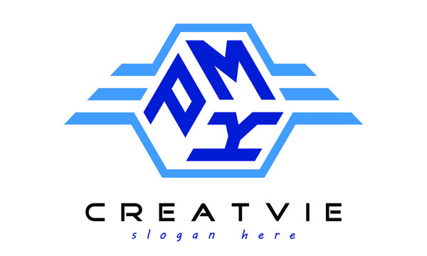 PMK three letter geometrical wings logo design vector template. wordmark logo | emblem logo | monogram logo | initial letter logo | typography logo | business logo | minimalist logo |