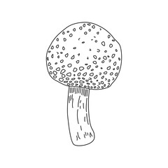 icon mushroom using filled line style isolated sign symbol vector illustration