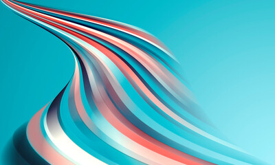 Bright colors wave background in blue. - stock illustration