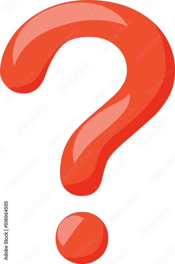 Poster red question mark semi flat color vector object. information searching. full sized item on white. tu