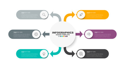 Modern Business Infographic template. Infographic design with icons and 5 options or steps. Thin line vector. Infographics business concept. low charts, presentations, banners, printed materials. 