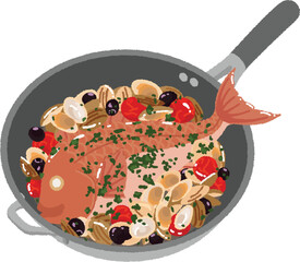 アクアパッツァのイラスト