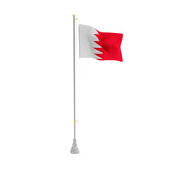 3d illustration flag of Bahrain