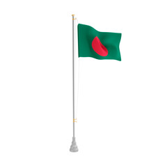 3d illustration flag of Bangladesh