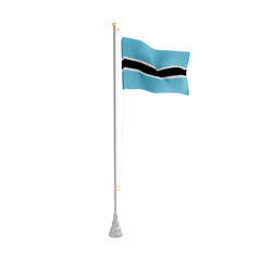 3d illustration flag of Botswana
