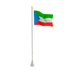 3d illustration flag of Equatorial Guinea
