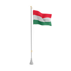 3d illustration flag of Hungary