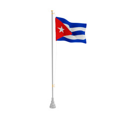 3d illustration flag of Cuba