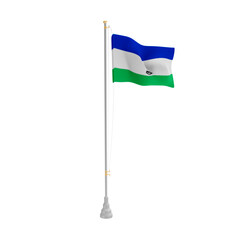 3d illustration flag of Lesotho