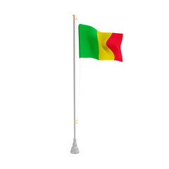 3d illustration flag of Mali