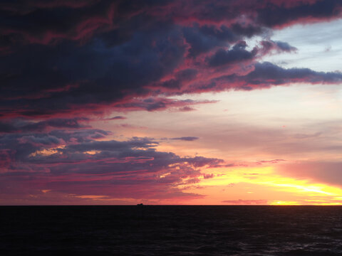 Sonnenuntergang an der Ostseeküste	
