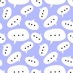 Messages seamless cartoon text bubble pattern for wrapping paper and kids and fabrics and accessories and clothes print