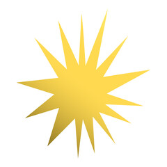 Obraz premium 3D golden realistic star isolated on white background. Festive holiday icon. Celebration concept, metallic gold shape. Invitation mock up