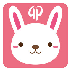 卯 干支 マークイラスト 09【四角】