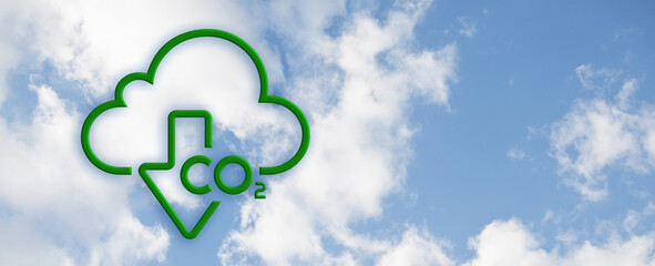 reducing CO2 emissions to stop climate change. green energy background	