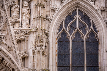 Exteriors of chapel of the holy spirit, in Rue, Somme, France