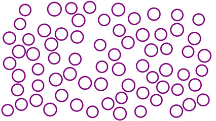 Circle Scatter Ring. Velvet Violet scattered in a round isolated on white background.