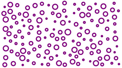 Circle Scatter Ring. Velvet Violet scattered in a round isolated on white background.