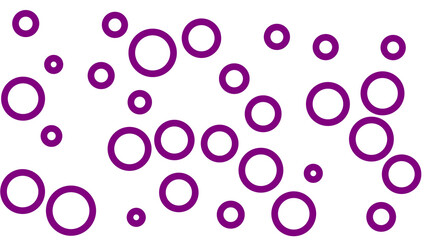 Circle Scatter Ring. Velvet Violet scattered in a round isolated on white background.