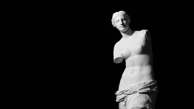 Statue of Venus on a transparent background