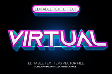 Naklejka premium gradient modern virtual text effect