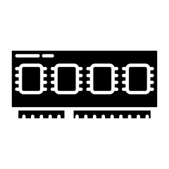 computer memory ram icon on transparent background