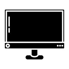 computer monitor icon on transparent background