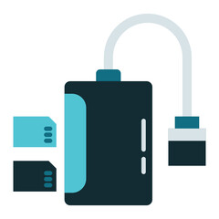 card reader icon with transparent background